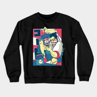 Samurai Making Coffee Samurai Warrior Crewneck Sweatshirt